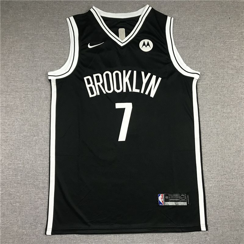 Men Brooklyn Nets 7 Durant Black 2021 Game Nike NBA Jersey